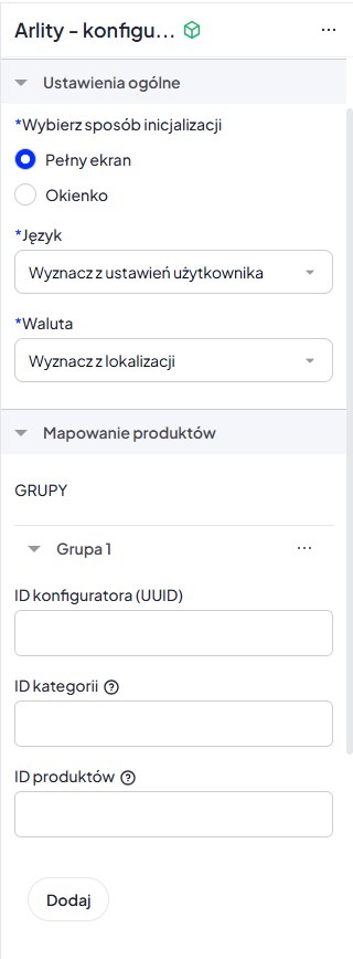 Moduł układu strony Arlity
