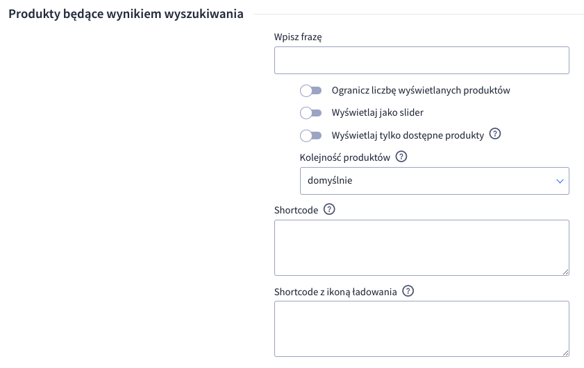 Generator boxów - produkty z wyszukiwarki