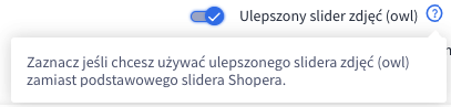 Włączenie ulepszonego slidera owl