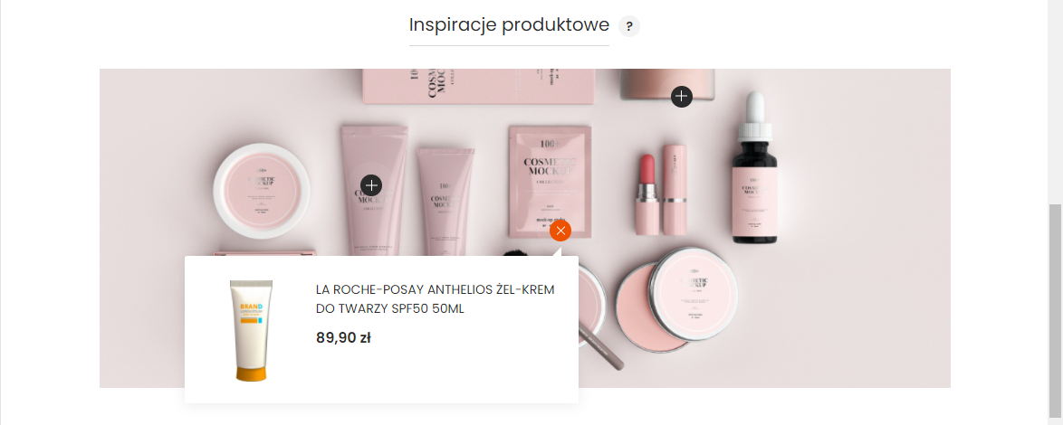 Gotowa inspiracja produktowa wyświetlona w sklepie