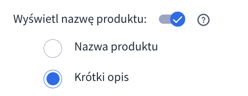 Opcja pobierania nazwy produktu z krótkiego opisu