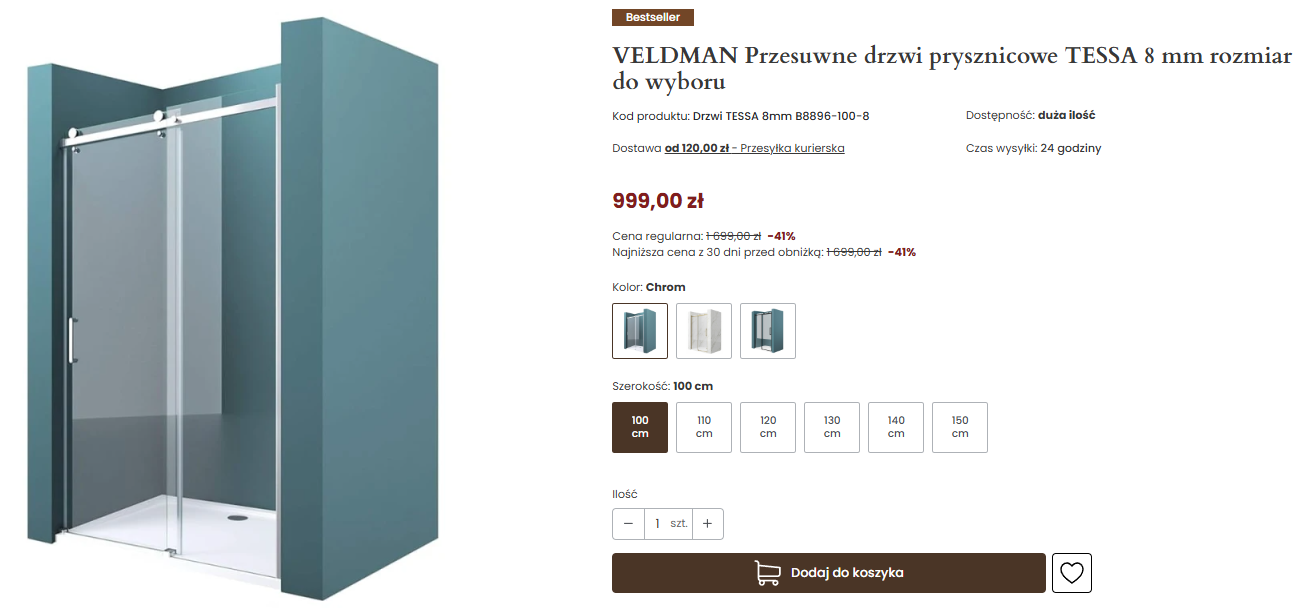Przykład użycia aplikacji w sklepie Veldman